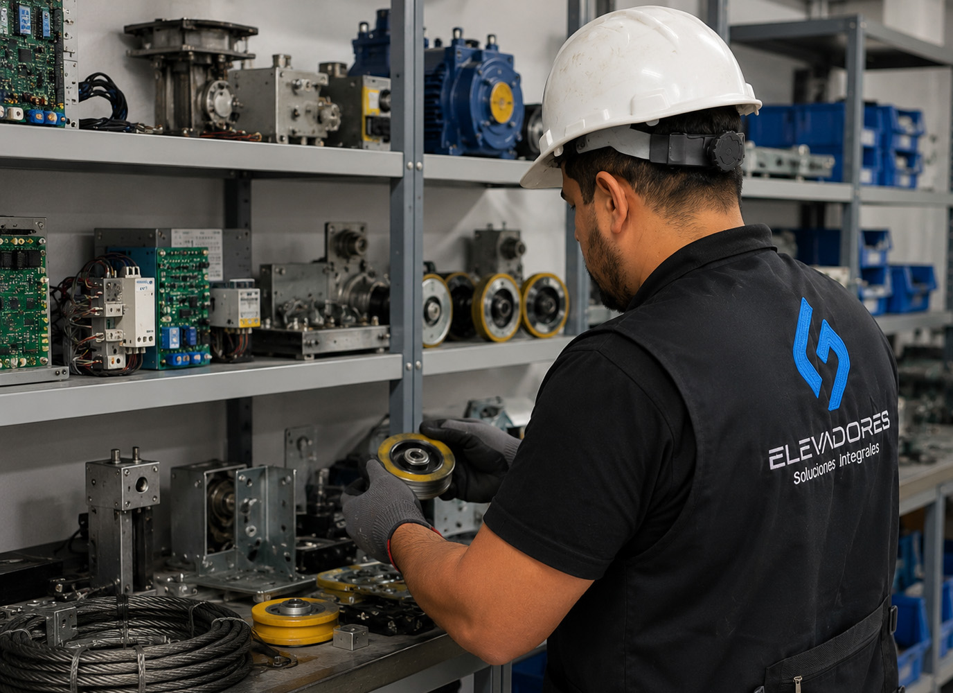 Técnico trabajando en tablero