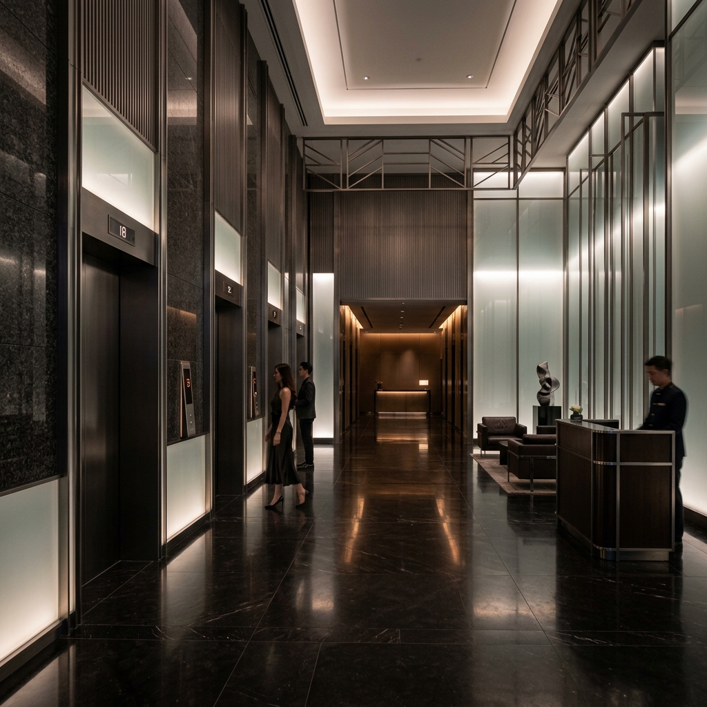 Lobby lujoso de edificio